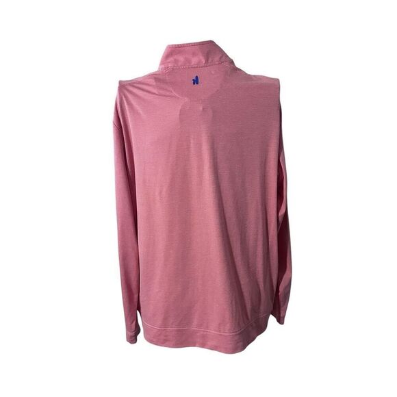 Nice Johnnie-O Sheldon Half zip performance pullover strawberry pink‎ striped by - Picture 6 of 11